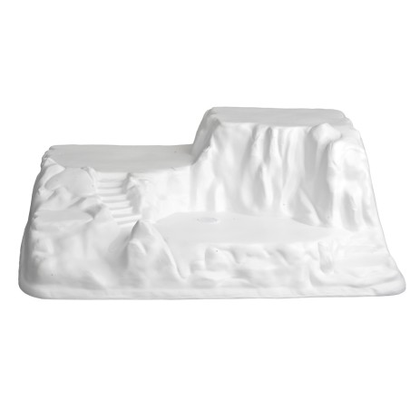 Escenario montañoso nevado de 52X37X19 cm de alto para belén Mundo