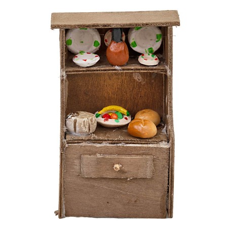Armadio con cibo per statue 10-12 cm per presepe Mondo Presepi