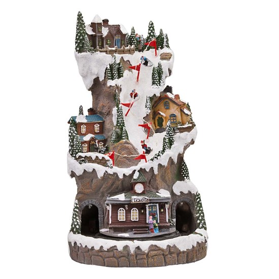 Moving village with train complete with lights and sounds cm