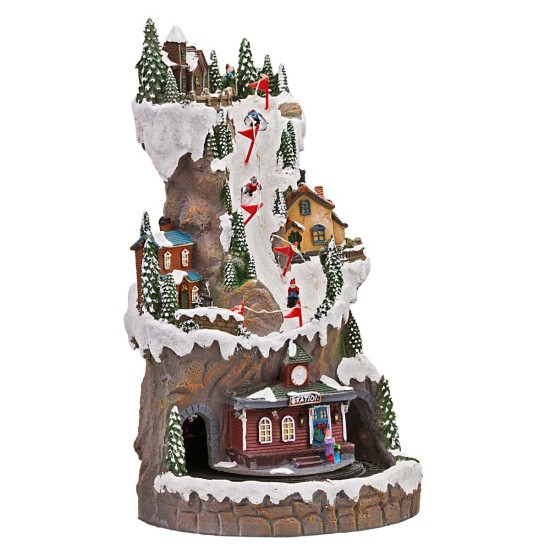 Moving village with train complete with lights and sounds cm