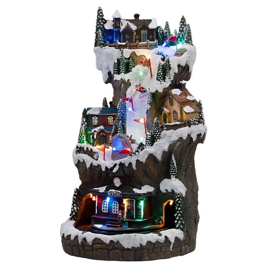 Moving village with train complete with lights and sounds cm