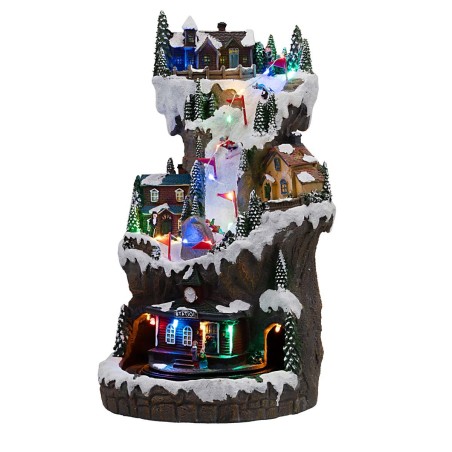 Pueblo en movimiento con tren completo de luces y sonidos cm