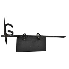 Letrero de 7 cm con placa de metal 2