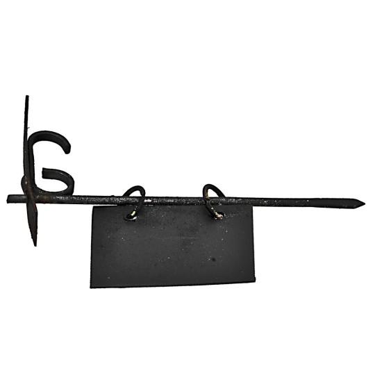 Letrero de 7 cm con placa de metal