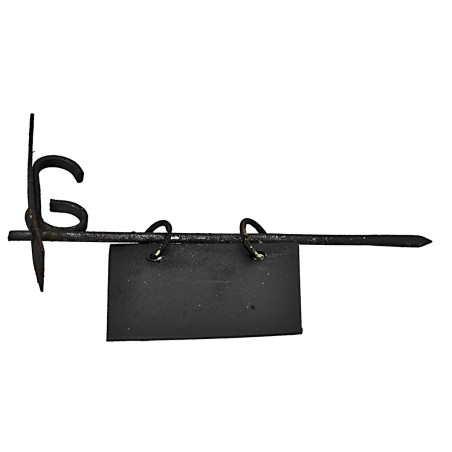 Letrero de 7 cm con placa de metal