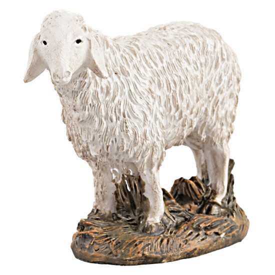 Oveja con cabeza alta para estatuas de 12 cm en resina Martino