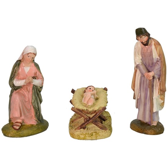 Conjunto de Natividad 3 figuras de 10 cm en resina Martino Landi