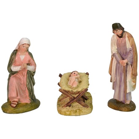 Set Natività 3 soggetti cm 10 in resina Martino Landi