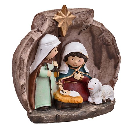 Natividad naïf cm 7x3,5x7,5 h