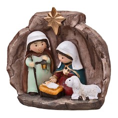 Natività naïf cm 7x3,5x7,5 h per presepe Mondo Presepi 2