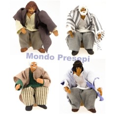 Uomo seduto cm 10 con braccio su-giù Mondo Presepi