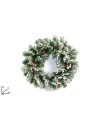 Snowy round wreath Ø 40 cm