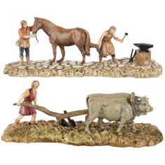 Conjunto de grupo arado y herrero Landi Moranduzzo 6 cm