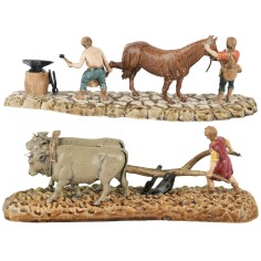 Conjunto de grupo arado y herrero Landi Moranduzzo 6 cm 2
