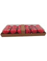 Set 12 bolitas rojas ø 8 cm para árbol de Navidad