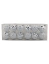 Set 12 palline argento ø 6 cm per albero di Natale