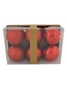Set of 6 silver balls ø 8 cm for Christmas tree
