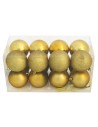Set of 16 gold balls ø 8 cm for Christmas tree