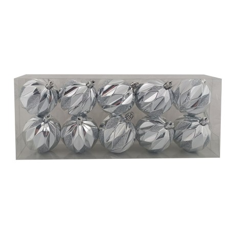 Juego de 10 bolas doradas de ø 6 cm para árbol de Navidad para belén.