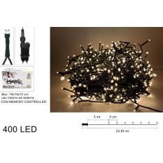 Miniluci 400 led uso externo blanco cálido para pesebre Mondo