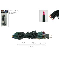 20 luci circolari pisellino multicolor per presepe Mondo Presepi 2