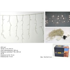 Luci tenda 200 led tonalità bianca fredda per presepe Mondo 2