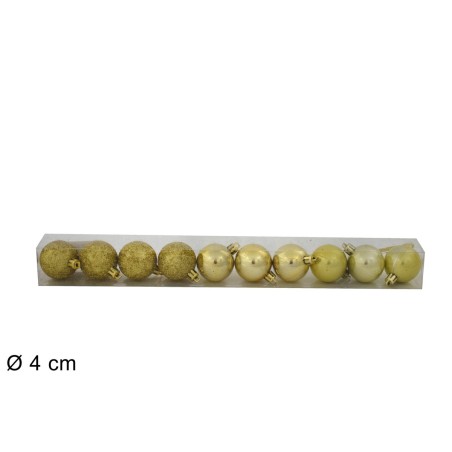 Juego de 10 bolas Ø 4 cm disponibles en varios colores para belén.