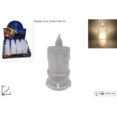 Battery-operated LED candle, size 5x9.5 cm, for Mondo nativity scene 2