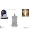Battery-operated LED candle, size 5x9.5 cm, for Mondo nativity scene