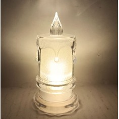 Battery-operated LED candle, size 5x9.5 cm, for Mondo nativity scene