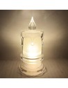 Battery-operated LED candle, size 5x9.5 cm, for Mondo nativity scene
