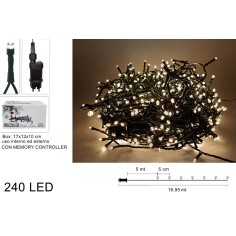 Minilucciole 240 led luce bianca calda per interno e esterno 2