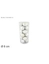 Juego 24 bolas plata ø 6 cm para árbol de Navidad