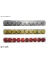 Set of 10 balls Ø 4 cm available in various colors for nativity scenes