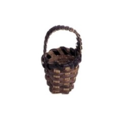 Dark wicker basket ø cm 1
