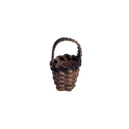 Dark wicker basket ø cm 1