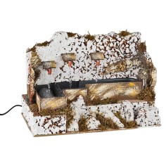 Functioning fountain with three jets, dimensions 33x18x24 cm (h)
