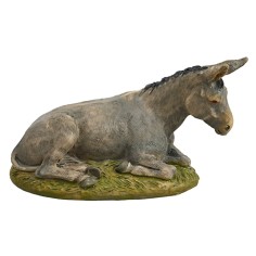 Asino sdraiato in resina Martino Landi per statue 10 cm