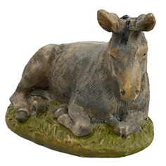Asino sdraiato in resina Martino Landi per statue 10 cm 2