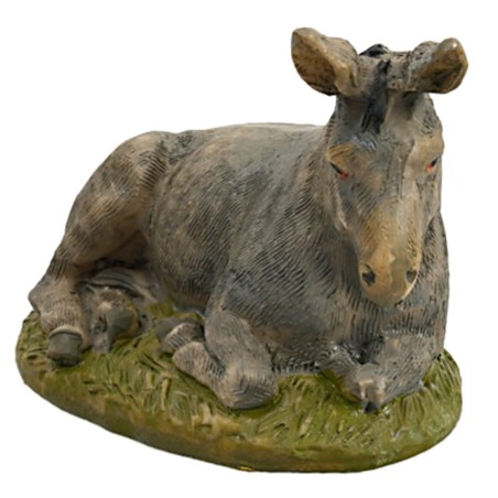 Asino sdraiato in resina Martino Landi per statue 10 cm per