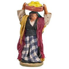Woman with a box of lemons series 12 cm