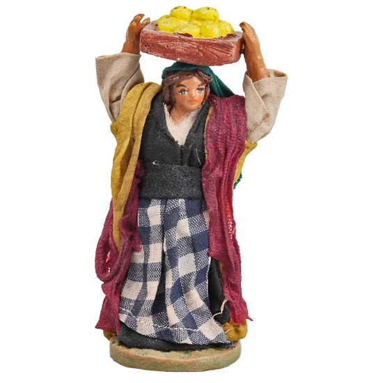 Woman with a box of lemons series 12 cm