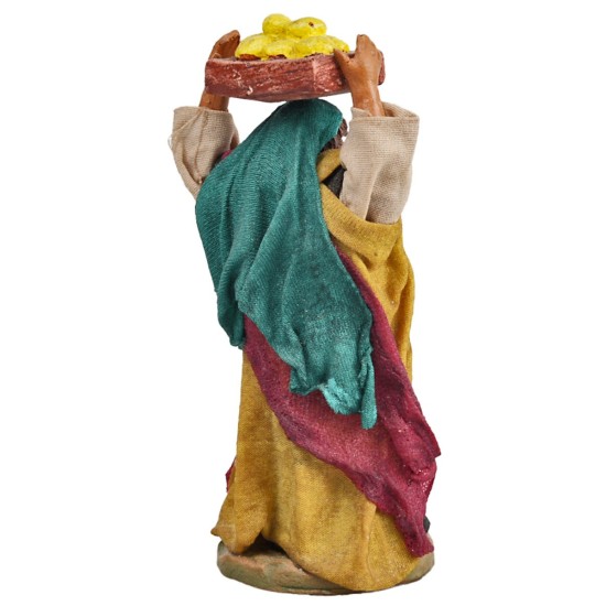 Donna con cassa di limoni serie 12 cm per presepe Mondo Presepi