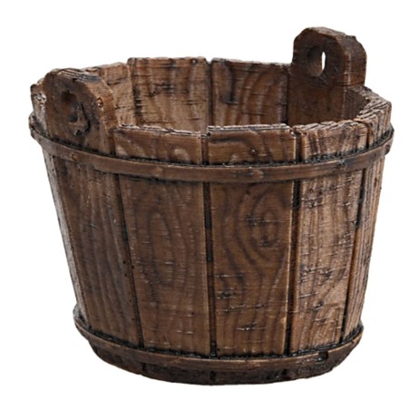 Resin tub with wood effect cm 8.5x6x6 h.