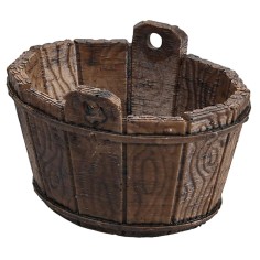 Resin tub with wood effect cm 8.5x6x6 h. 2