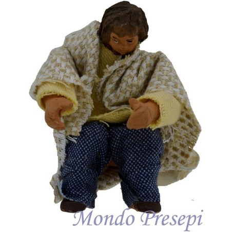 Baby sitting terracotta dress articulated