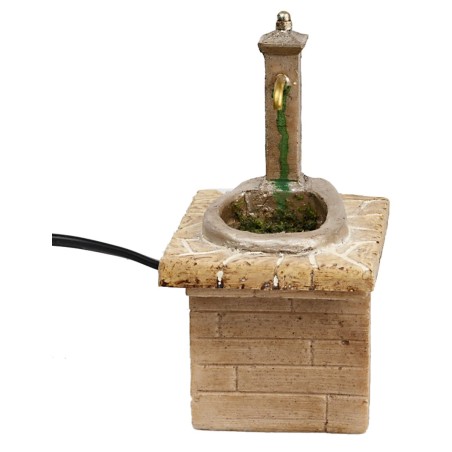 Fuente de columna funcionando en resina cm 8x9,5x13,5 h