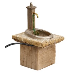 Column fountain working in resin cm 8x9.5x13.5 h 2