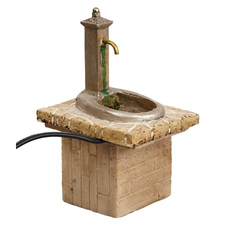 Fuente de columna funcionando en resina cm 8x9,5x13,5 h