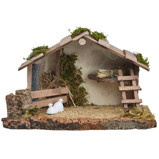 Nativity scene hut cm 39x22.5x23 h